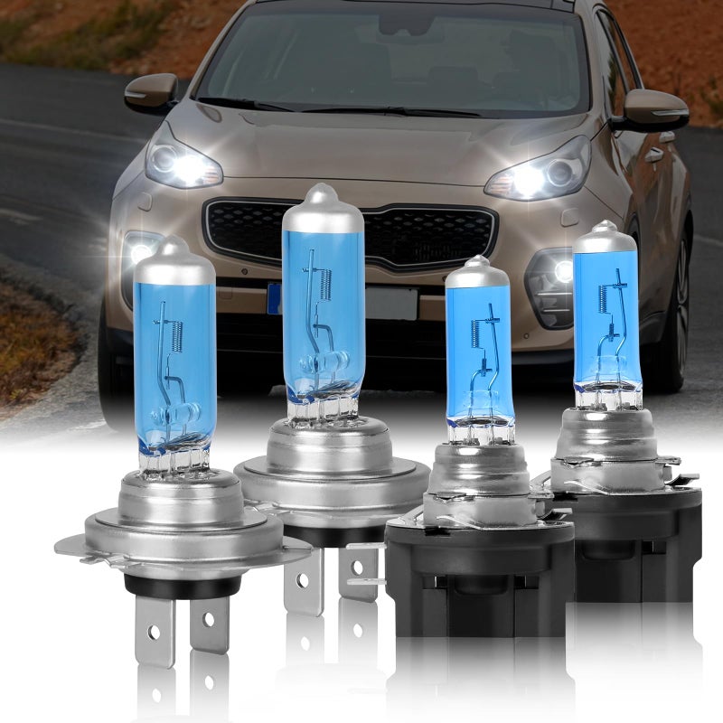 IVBDQV Fit 20112016 for Kia Sportage Headlight Bulbs H7 High Beam and H11B Low Beam H7 H11B Headlight Bulbs 300 Brightness High Performance Halogen Bulbs Combo 4PCS